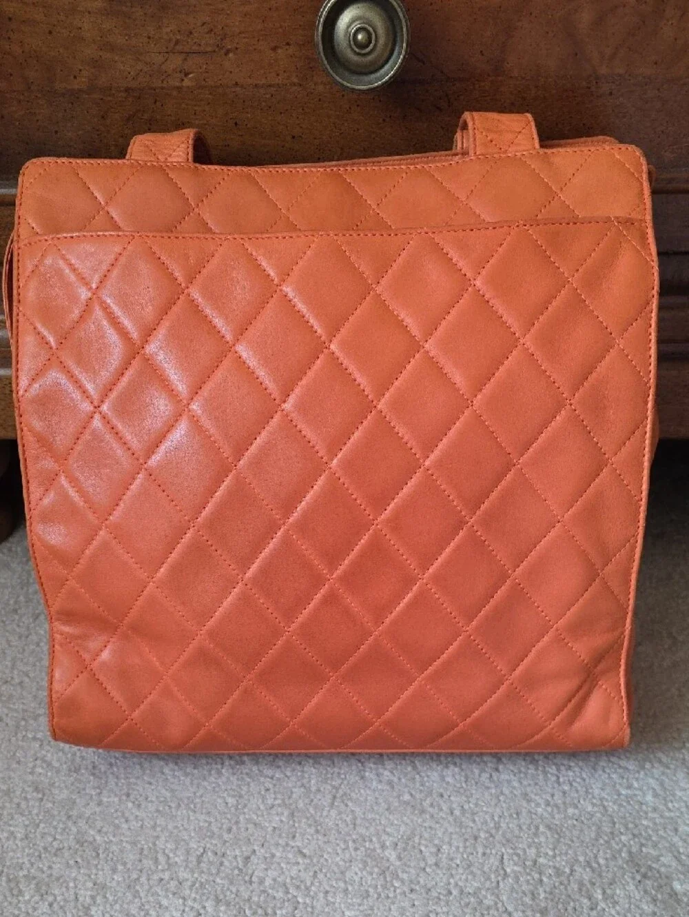 CHANEL Quilted Timeless Leather CC Turnlock Tote